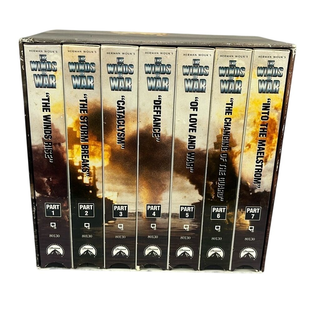 Herman Wouk's The Winds of War Mini SeriesiVHS Boxed Set 7 Vids Paramount 1983‎